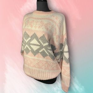 Vintage Paris Sport Club Chunky Knit Vintage Sweater Large